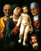 Andrea Mantegna Hl. Familie mit Hl painting